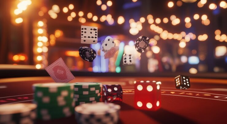 Live dealer studio with multi-camera setup